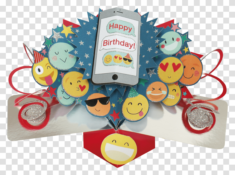 Happy Birthday Emoji Pop Emoji Happy Birthday Card Transparent Png