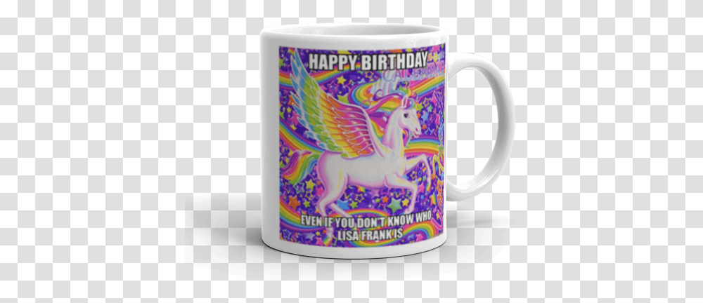 Happy Birthday Even If You Don't Know Who Lisa Frank Is Lisa Frank Trapper Keeper, Coffee Cup, Diaper Transparent Png