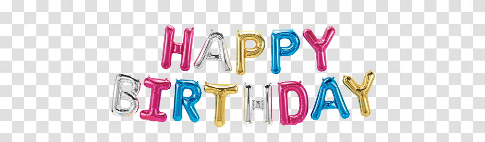 Happy Birthday Foil Balloon Image Ballon Happy Birthday, Text, Alphabet, Number, Symbol Transparent Png