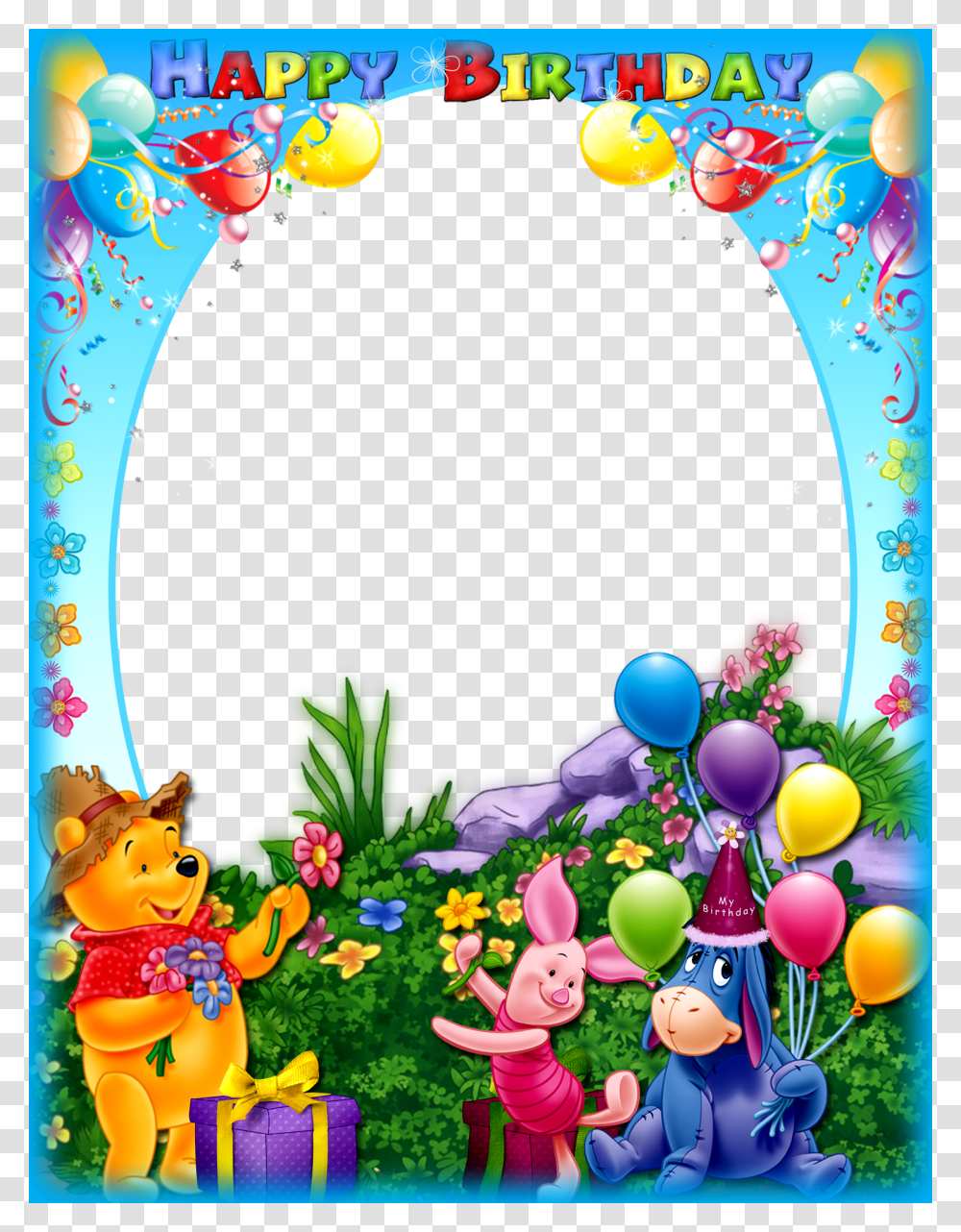 Happy Birthday Frame, Pattern Transparent Png
