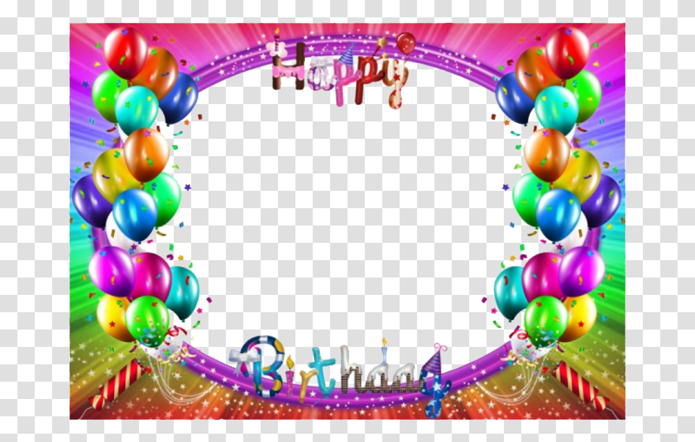 Happy Birthday Frame Hd Happy Birthday Background, Pattern, Ball Transparent Png