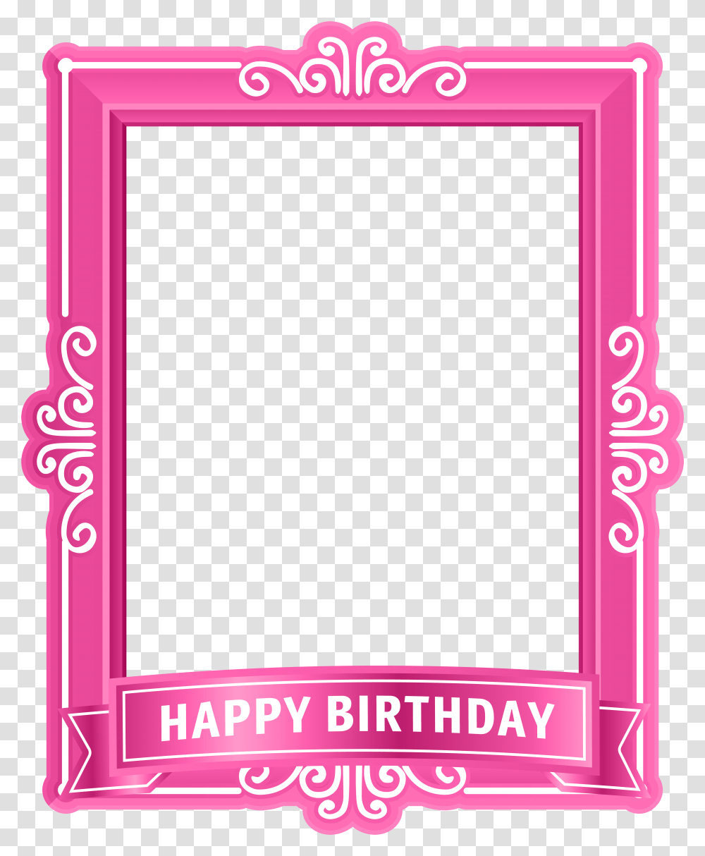 Happy Birthday Frame Pink Clip Art, Electronics, Mailbox, Letterbox Transparent Png