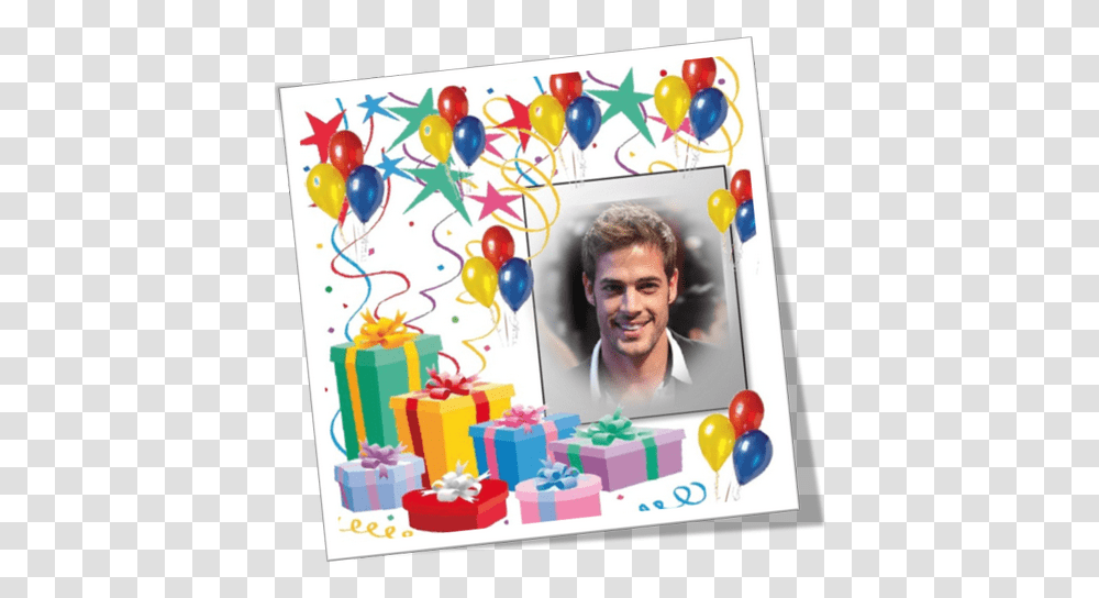 Happy Birthday Frames Animated Happy Birthday Grandson Gif, Person, Paper, Text, Greeting Card Transparent Png