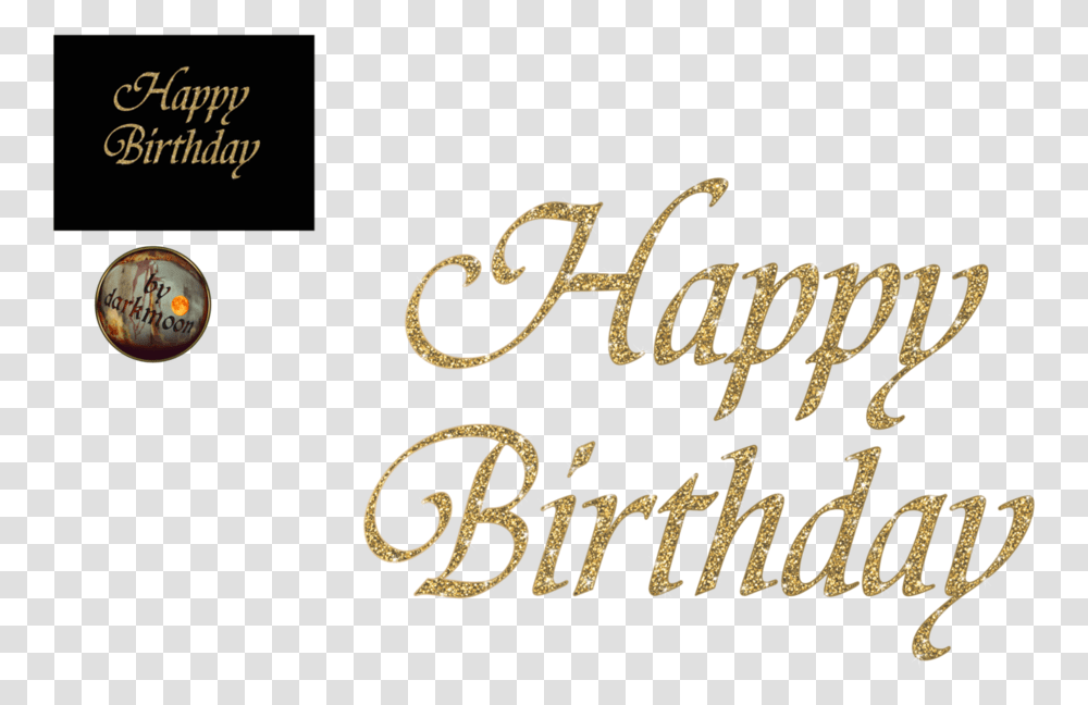 Happy Birthday Gold Happy, Calligraphy, Handwriting, Alphabet Transparent Png