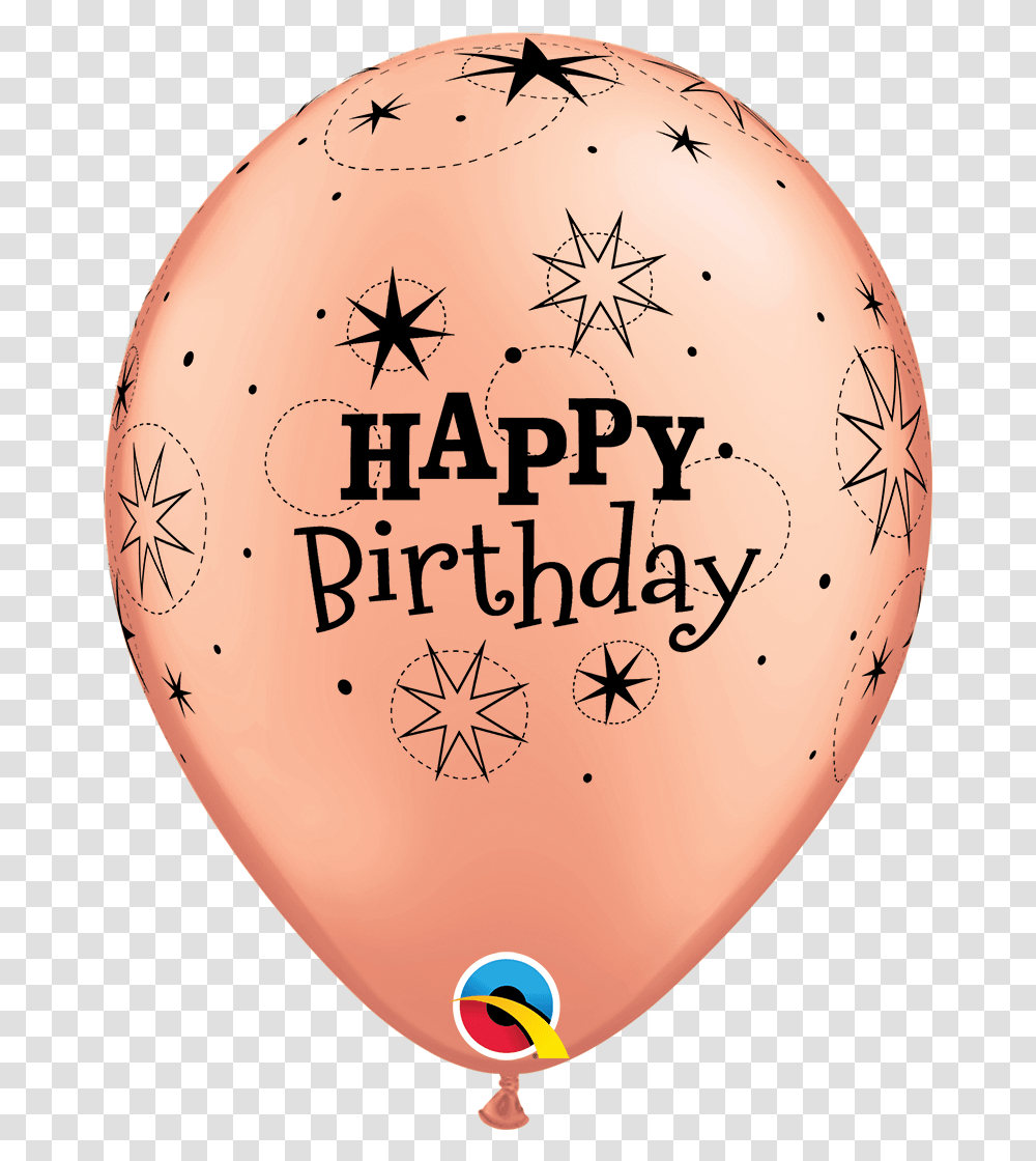Happy Birthday Gold Sparkling Rose Gold Happy Birthday Happy Birthday Rose Gold Latex, Balloon, Text, Label, Skin Transparent Png