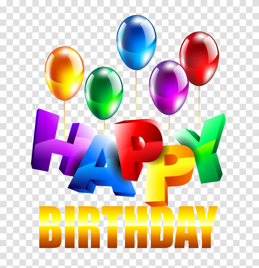 Happy Birthday, Balloon, Paper Transparent Png