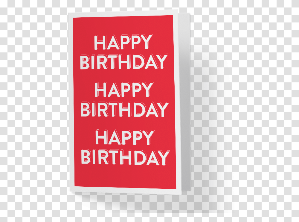 Happy Birthday Greeting Card Red, Poster, Advertisement Transparent Png