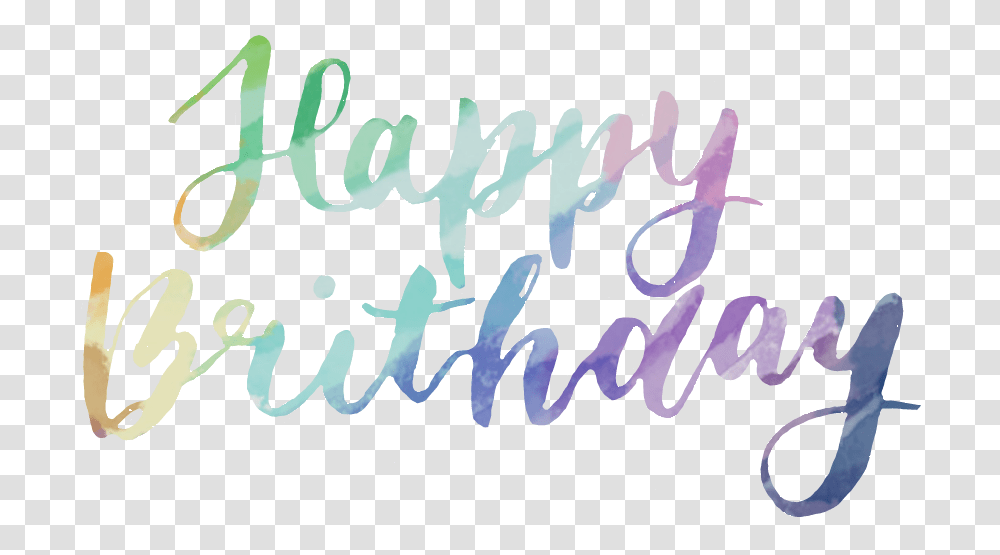 Happy Birthday Handwriting, Calligraphy, Poster, Advertisement Transparent Png