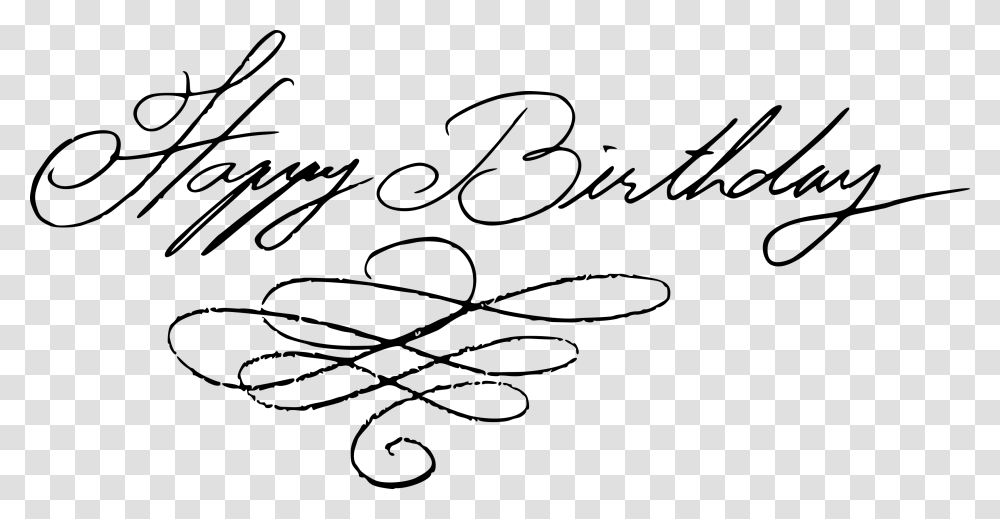 Happy Birthday Handwritten Calligraphy Vector 10 Happy Birthday Handwriting, Gray, World Of Warcraft Transparent Png