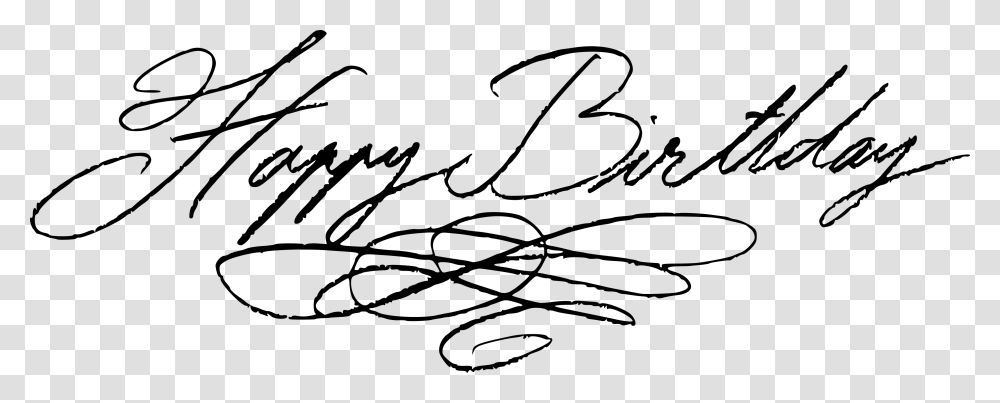 Happy Birthday Handwritten Calligraphy Vector 4 Calligraphy, Gray Transparent Png