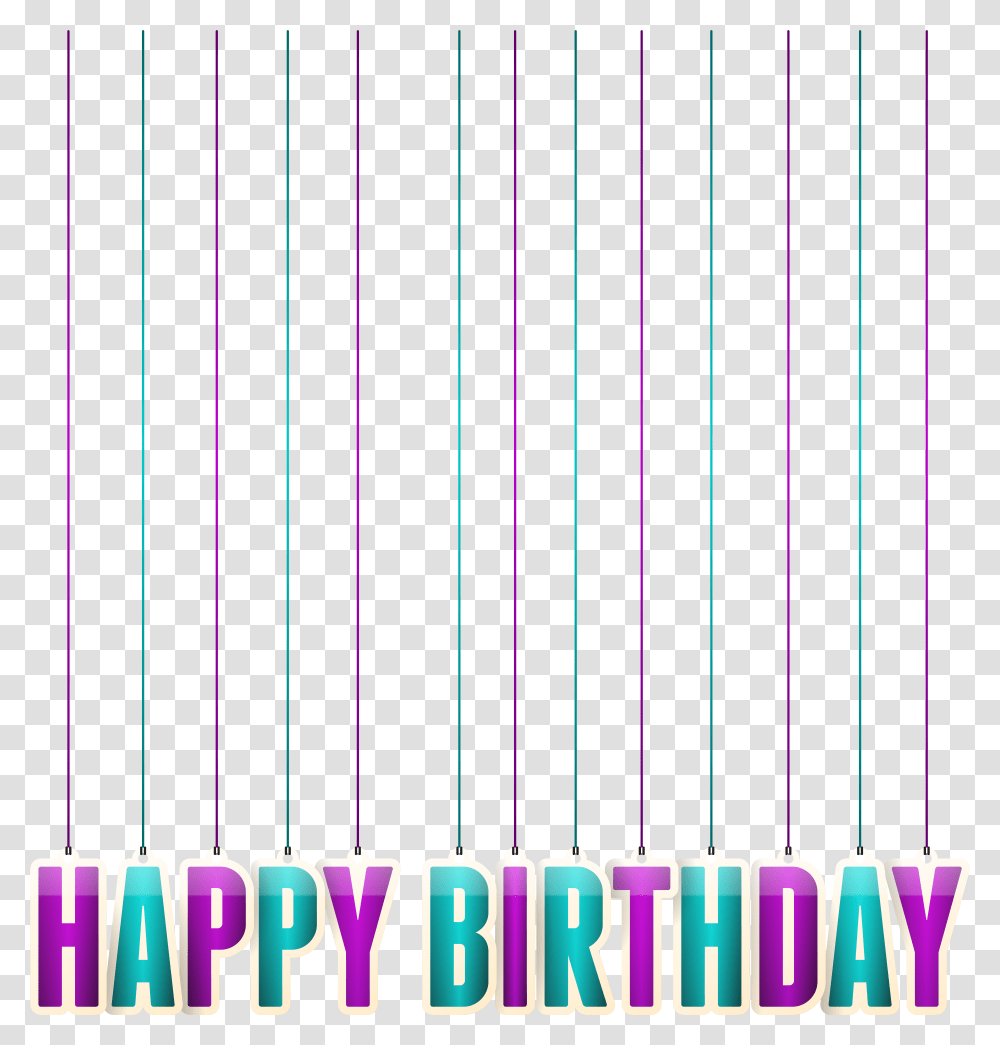 Happy Birthday Hanging Clip Art Image, Pattern, Light Transparent Png