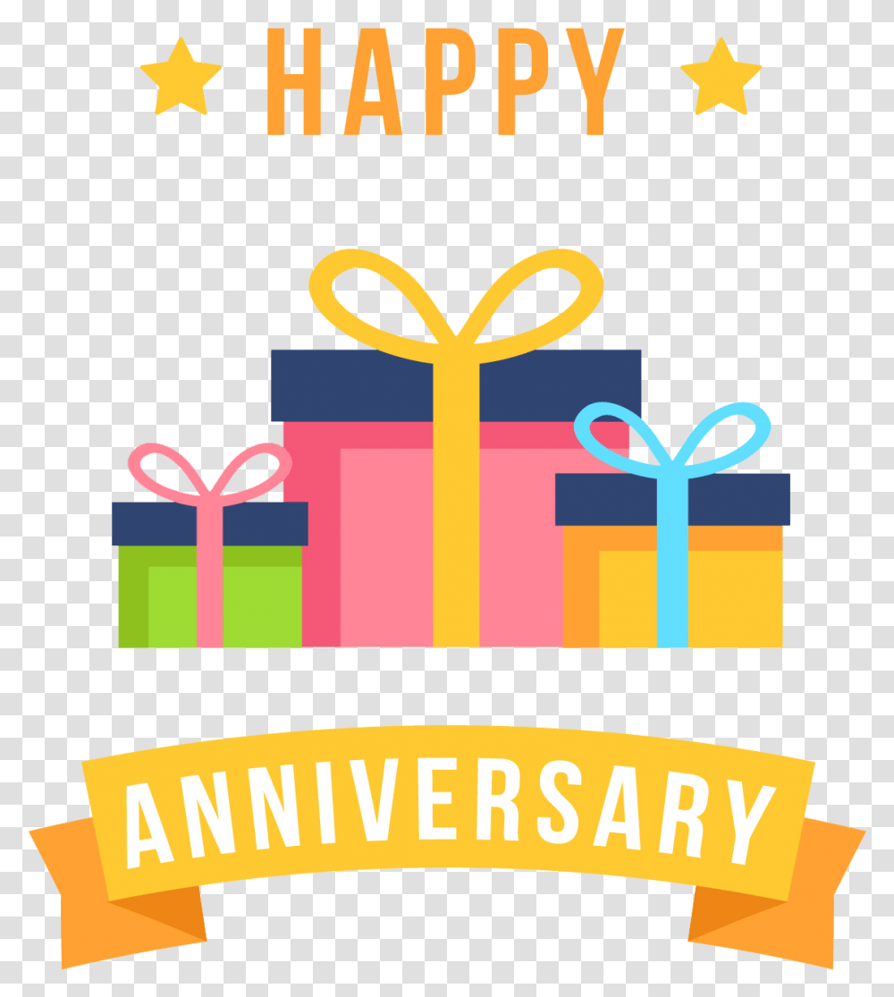 Happy Birthday Happy Anniversary Vector, Gift, Poster, Advertisement Transparent Png