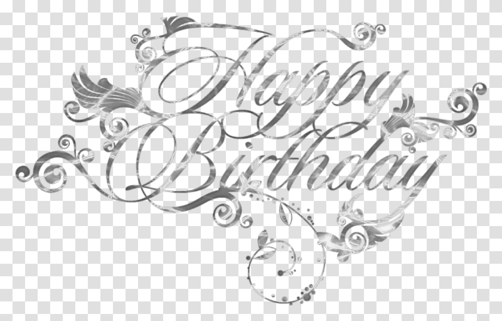 Happy Birthday Happybirthday Feliz Illustration, Floral Design Transparent Png