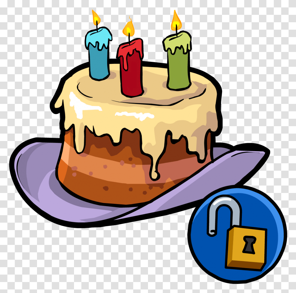 Happy Birthday Hat Club Penguin Wiki Fandom Club Penguin Birthday Cake, Dessert, Food Transparent Png