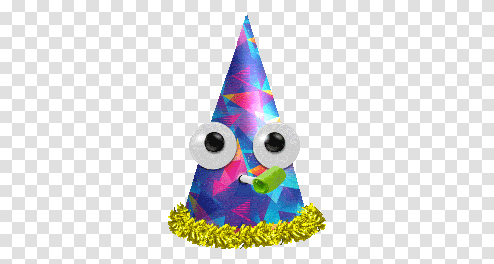 Happy Birthday Hat Gif, Apparel, Cone, Party Hat Transparent Png