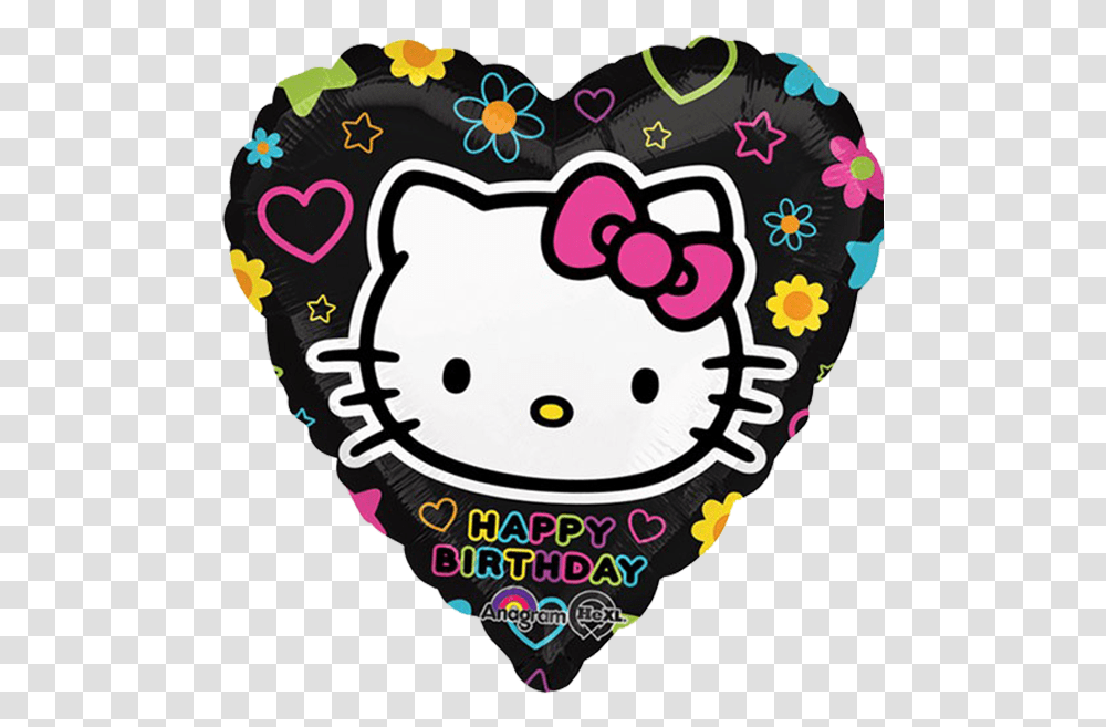 Happy Birthday Hello Kitty Balloon Hello Kitty Background, Label, Text, Sticker, Doodle Transparent Png
