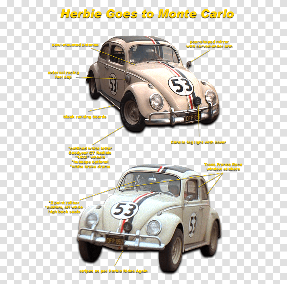 Happy Birthday Herbie Volkswagen Utah Herbie Goes To Monte Carlo Herbie, Tire, Wheel, Machine, Vehicle Transparent Png