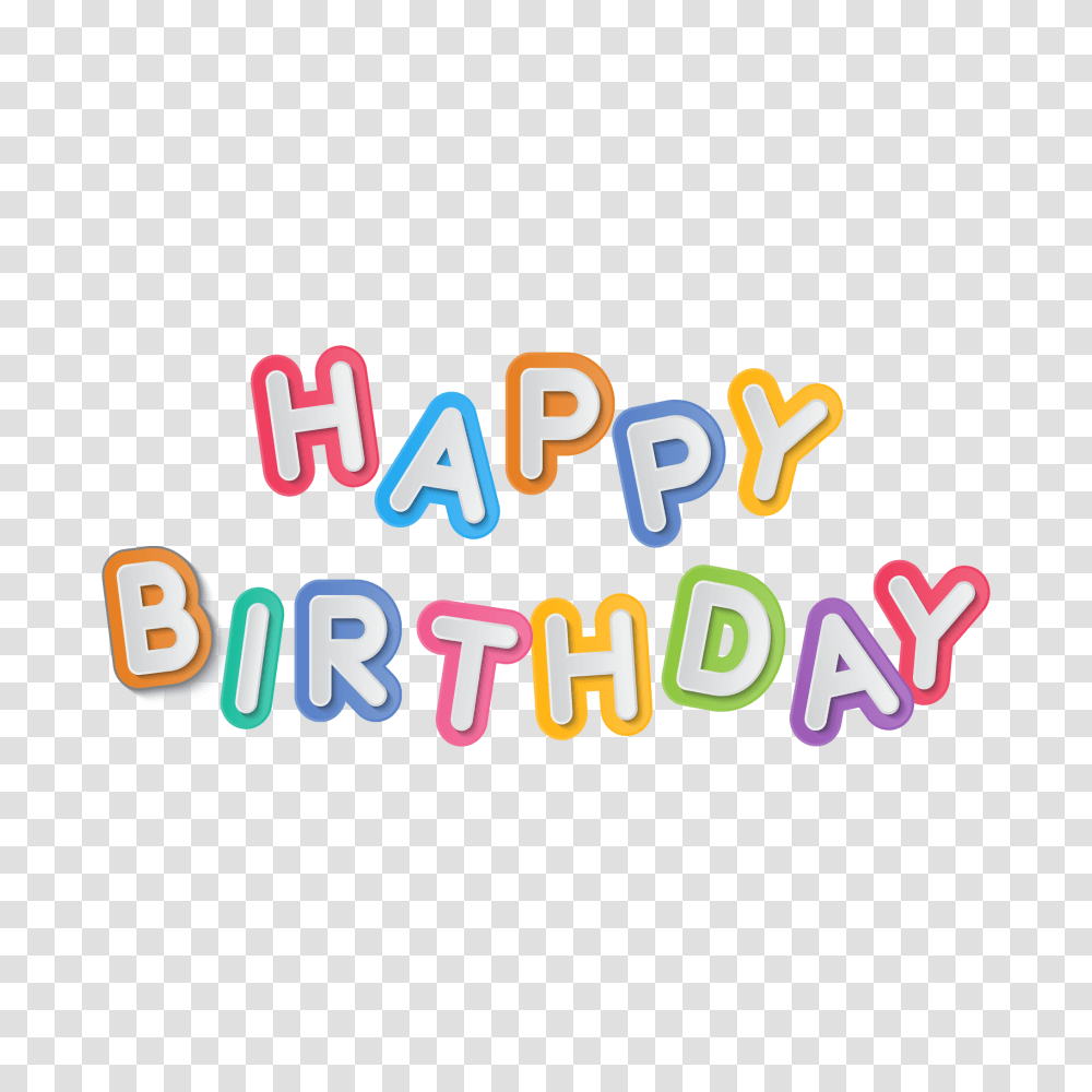 Happy Birthday Image Free Download Searchpngcom Clip Art, Text, Alphabet, Graphics, Light Transparent Png