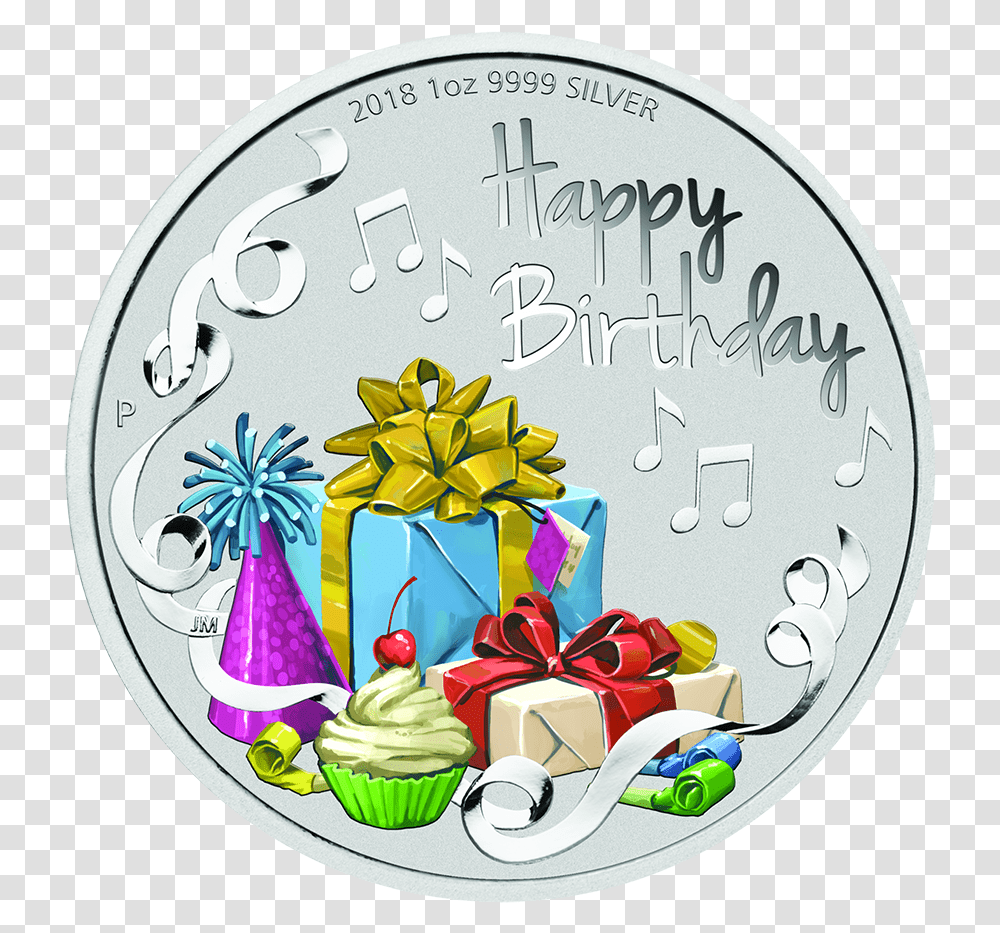 Happy Birthday In Coins, Money, Birthday Cake, Dessert, Food Transparent Png