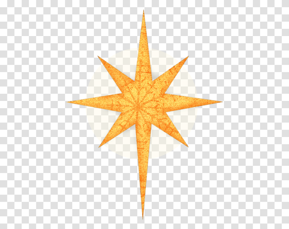 Happy Birthday Jesus Clipart Star Of Bethlehem Silhouette, Cross, Star Symbol, Leaf Transparent Png