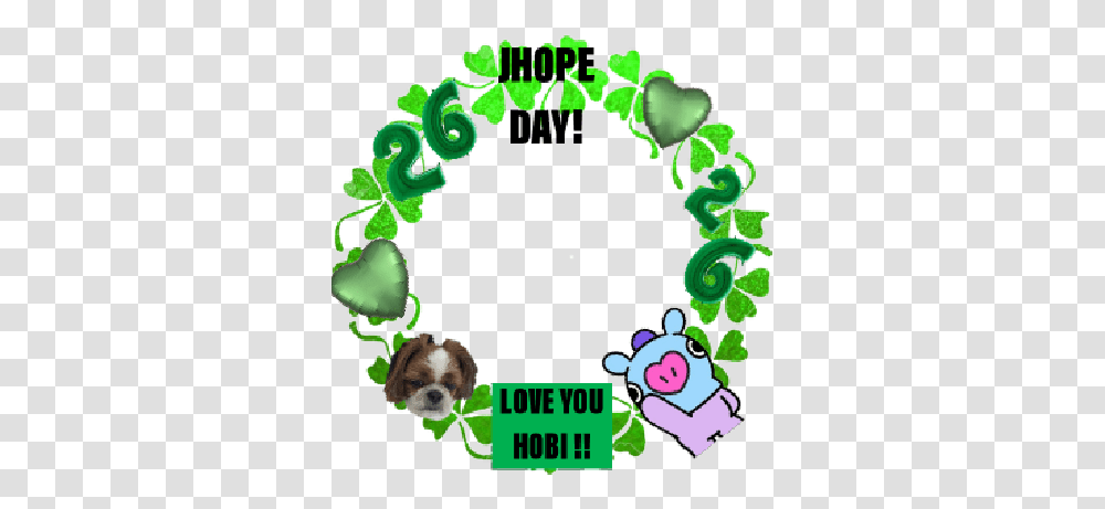 Happy Birthday Jhope Support Campaign Twibbon Clip Art, Wreath, Text, Alphabet, Graphics Transparent Png