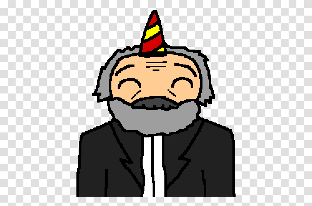 Happy Birthday Karl Marx Clipart Full Size Clipart Fictional Character, Clothing, Apparel, Face, Party Hat Transparent Png