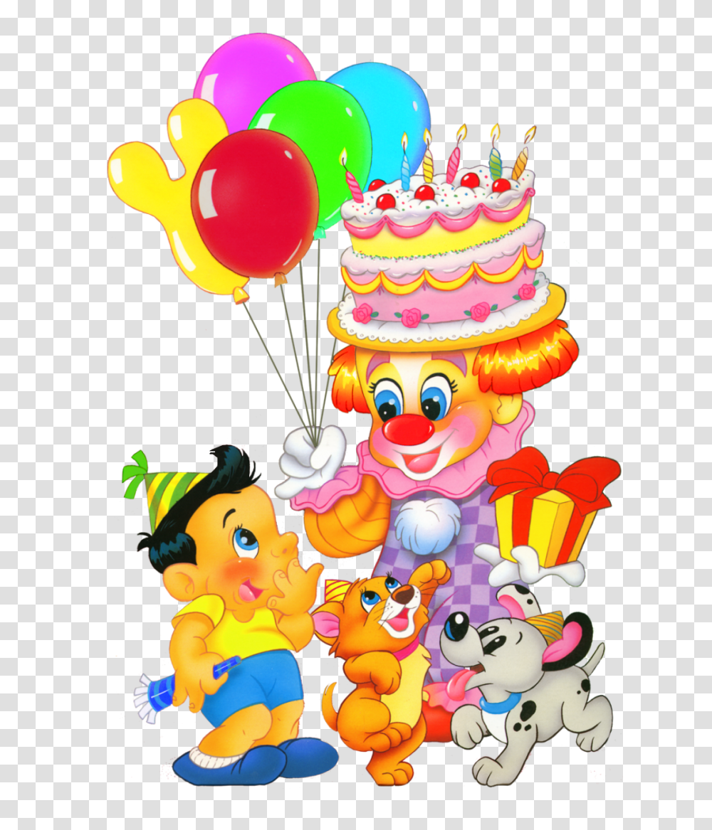 Happy Birthday Kids Decor Clipart Gallery, Performer, Ball, Birthday Cake, Dessert Transparent Png