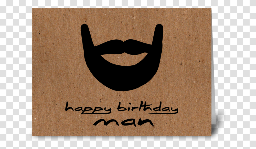 Happy Birthday Man Brown Paper Greeting Card Happy Birthday Brown Man, Label, Handwriting, Calligraphy Transparent Png