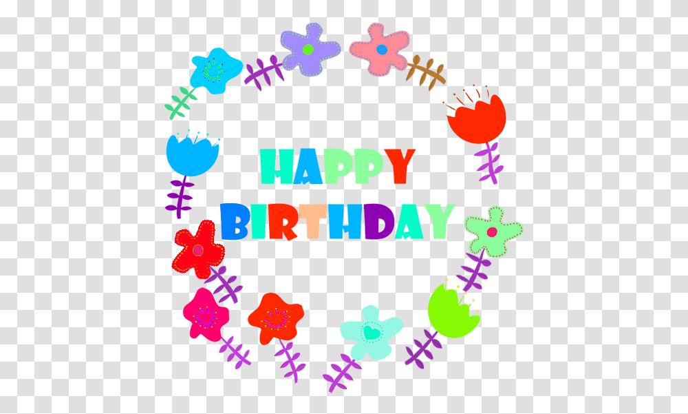 Happy Birthday Mexican Flowers, Alphabet, Number Transparent Png