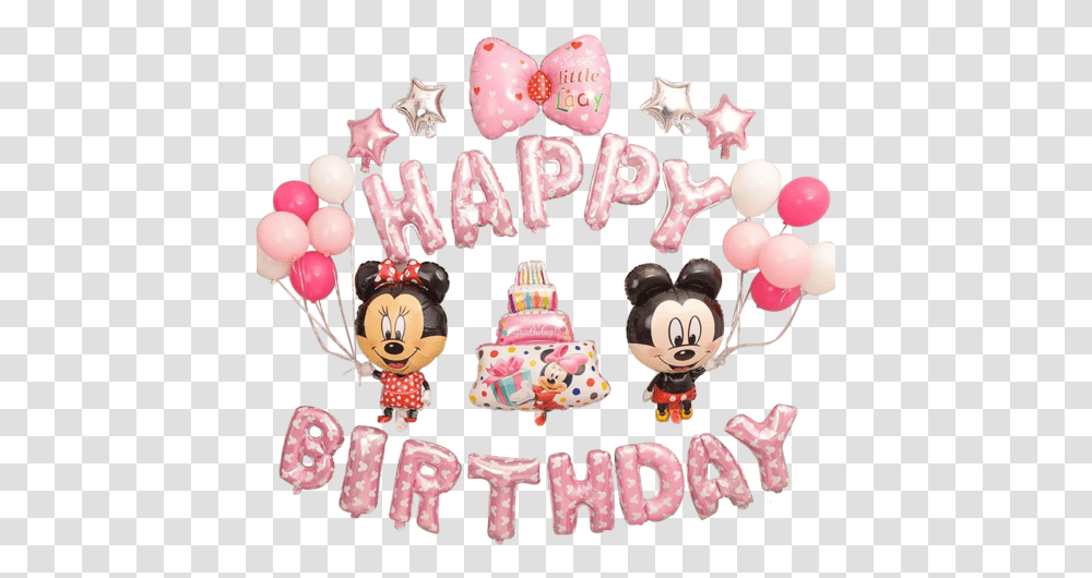 Happy Birthday Mickey Minnie Mouse Happy Birthday Minnie Mouse Balloon, Circus, Leisure Activities, Birthday Cake, Dessert Transparent Png