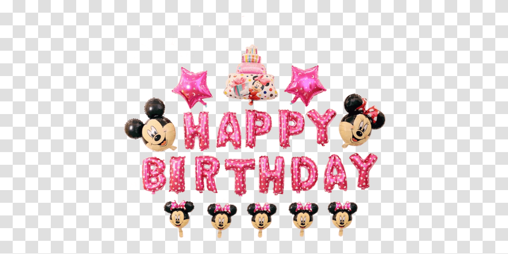 Happy Birthday Mickey Mouse Picture 433524 Happy Birthday Mickey And Minnie Mouse, Text, Alphabet, Crowd, Rug Transparent Png