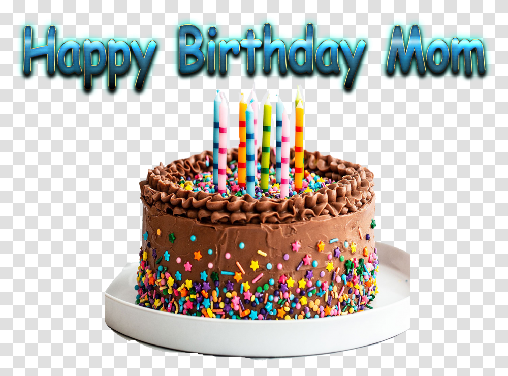 Happy Birthday Mom Free Pic Birthday Cake, Dessert, Food, Icing, Cream Transparent Png