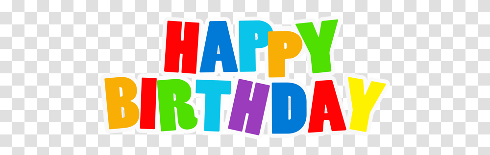 Happy Birthday Multicolor Text Clip Gallery, Word, Label, Number Transparent Png