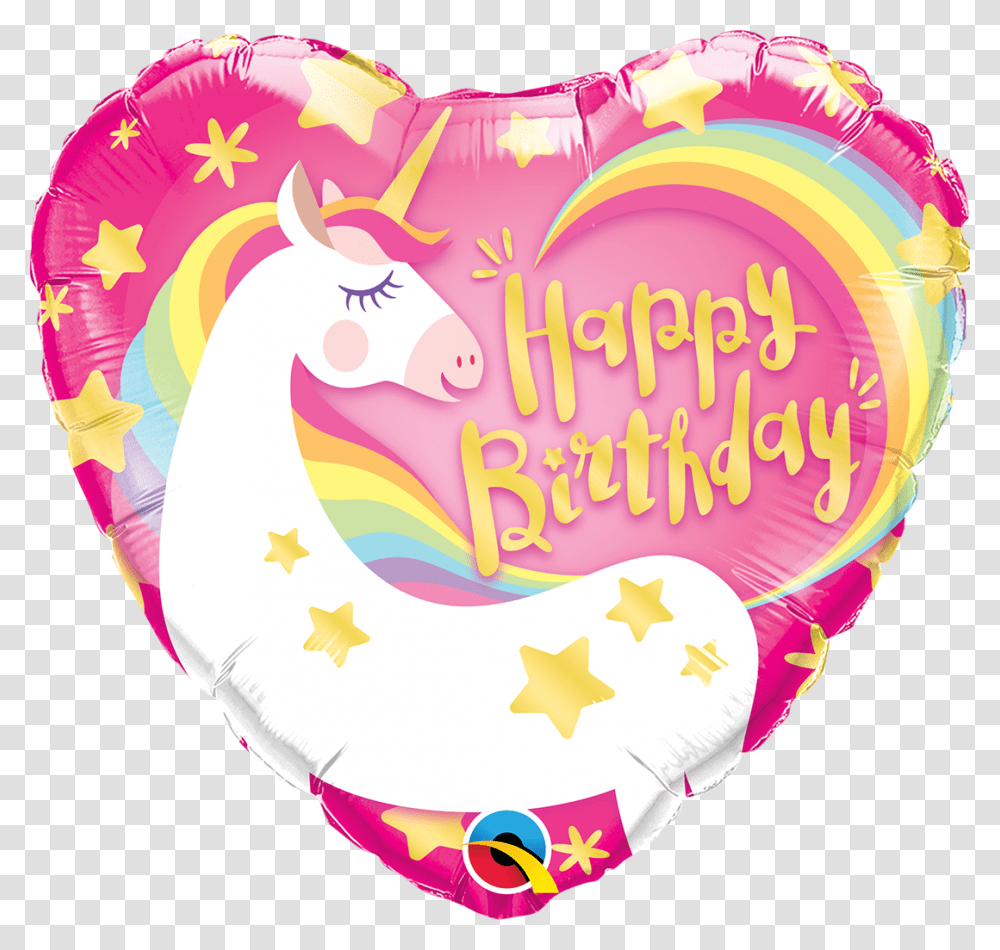 Happy Birthday Mystical Unicorn Balloon Happy Birthday Unicorn Balloon, Diaper, Food, Purple Transparent Png