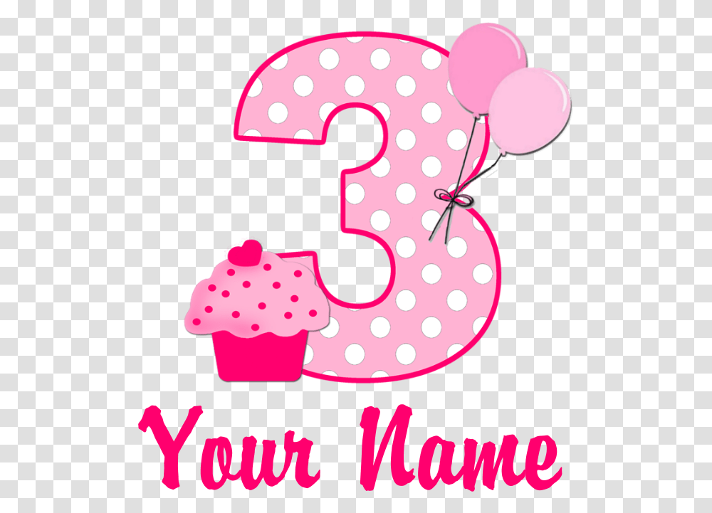 Happy Birthday Name Pink 1st Birthday, Number, Alphabet Transparent Png