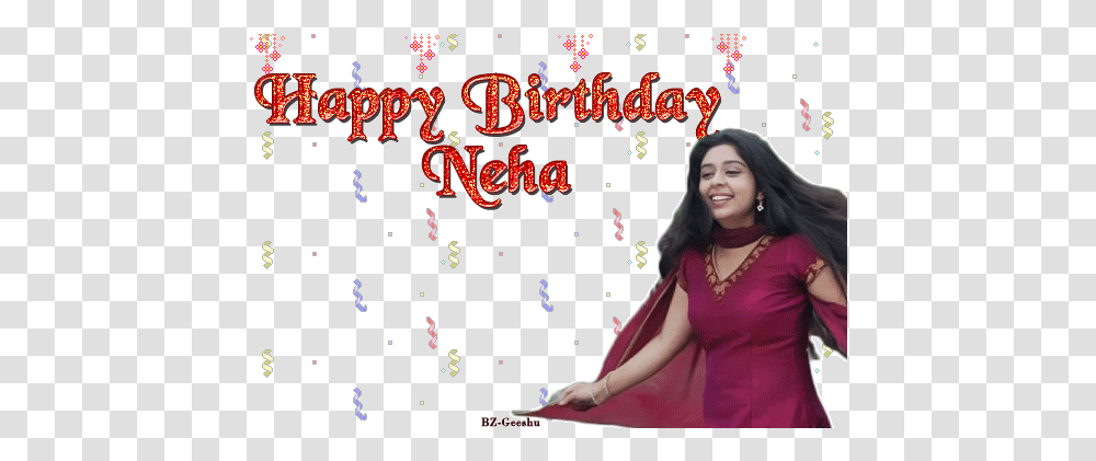 Happy Birthday Neha Nivedita Chand Chupa Badal Mein, Person, Clothing, Female, Face Transparent Png