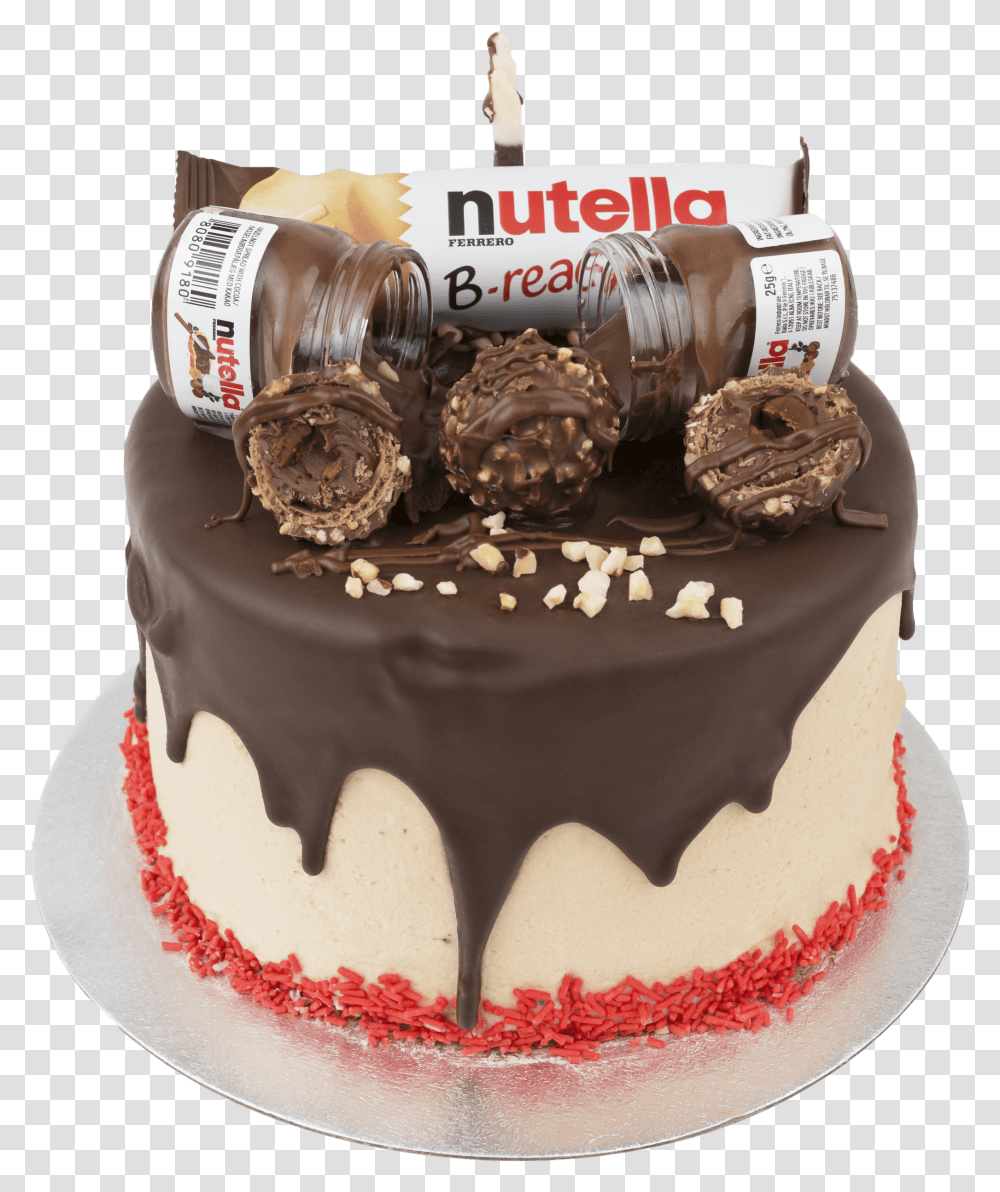 Happy Birthday Nutella Cake, Dessert, Food, Birthday Cake, Sweets Transparent Png
