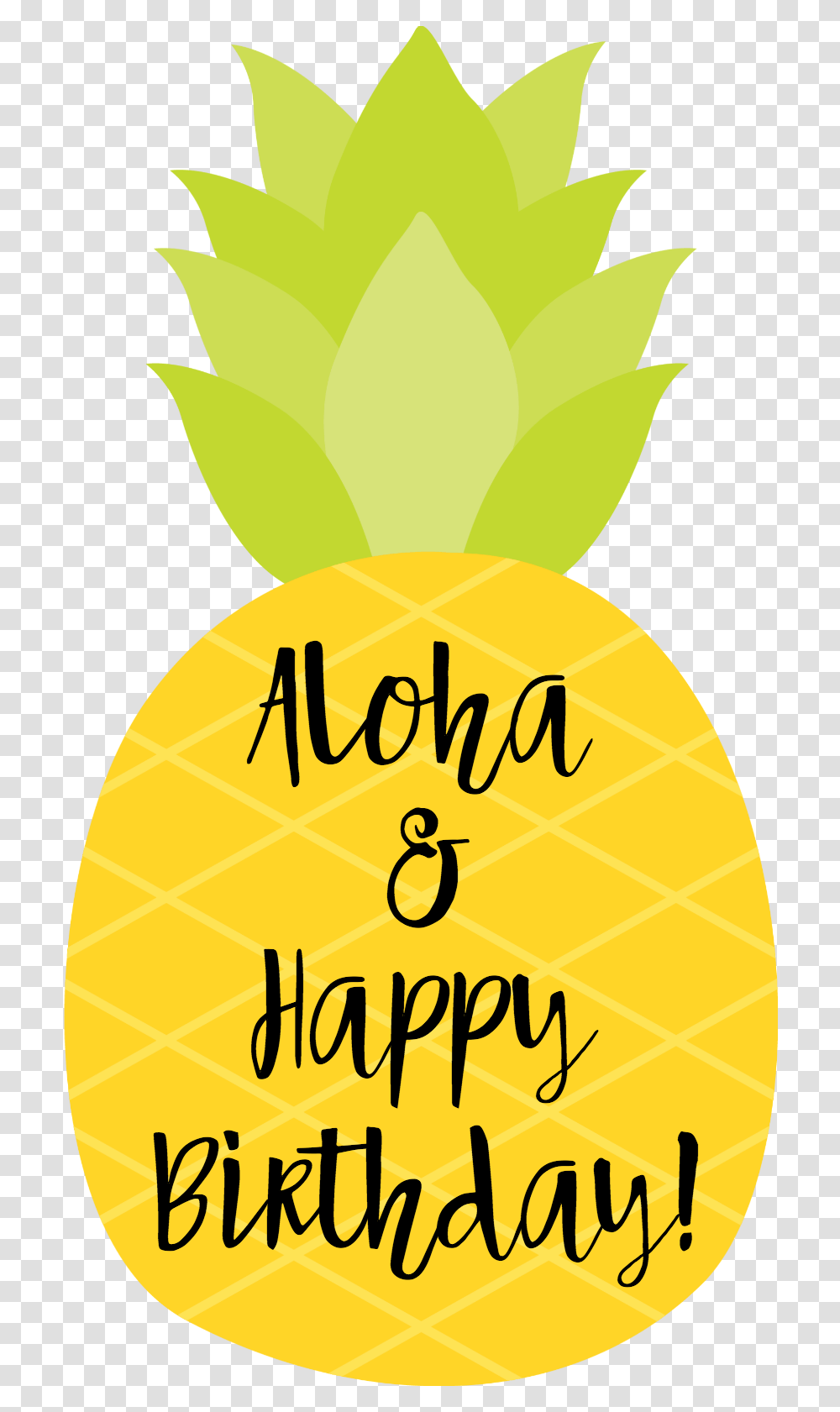 Happy Birthday Pineapple Theme, Plant, Label, Food Transparent Png