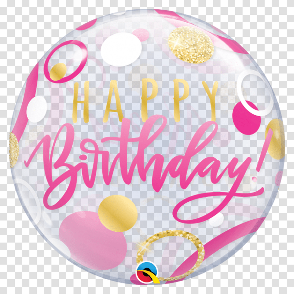 Happy Birthday Pink Bubble Balloon Best Party Shop In Bristol Happy Birthday Adult Male, Birthday Cake, Dessert, Food, Sphere Transparent Png