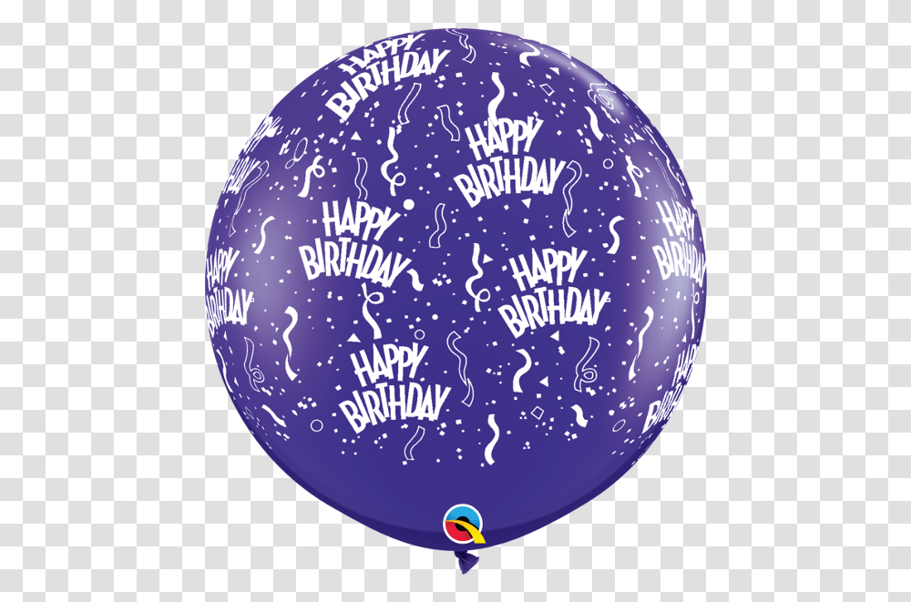 Happy Birthday Print Jewel Quartz Purple 3 Ft Balloons Sphere, Outer Space, Astronomy, Universe, Planet Transparent Png