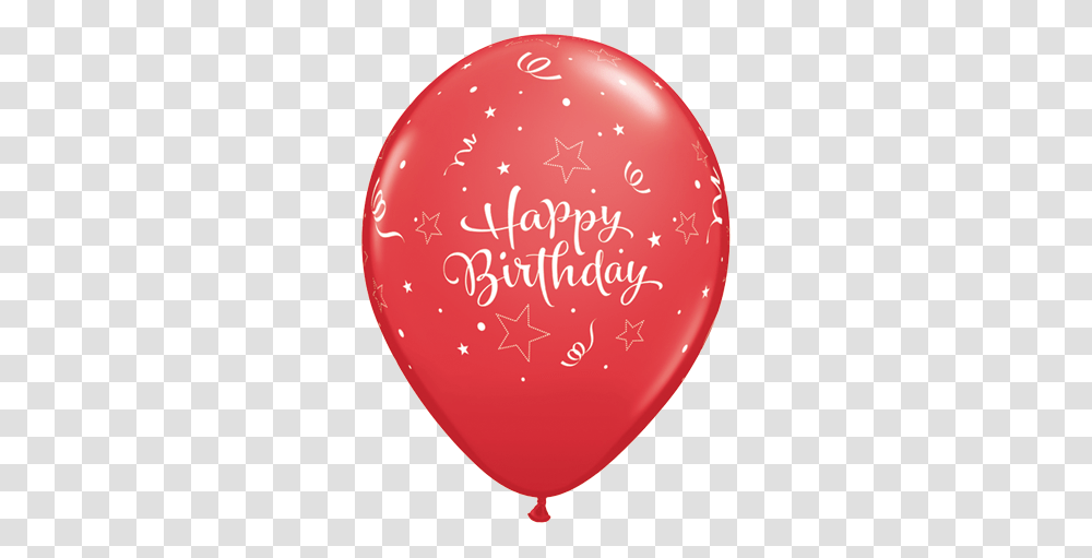 Happy Birthday Red Latex Balloons Transparent Png