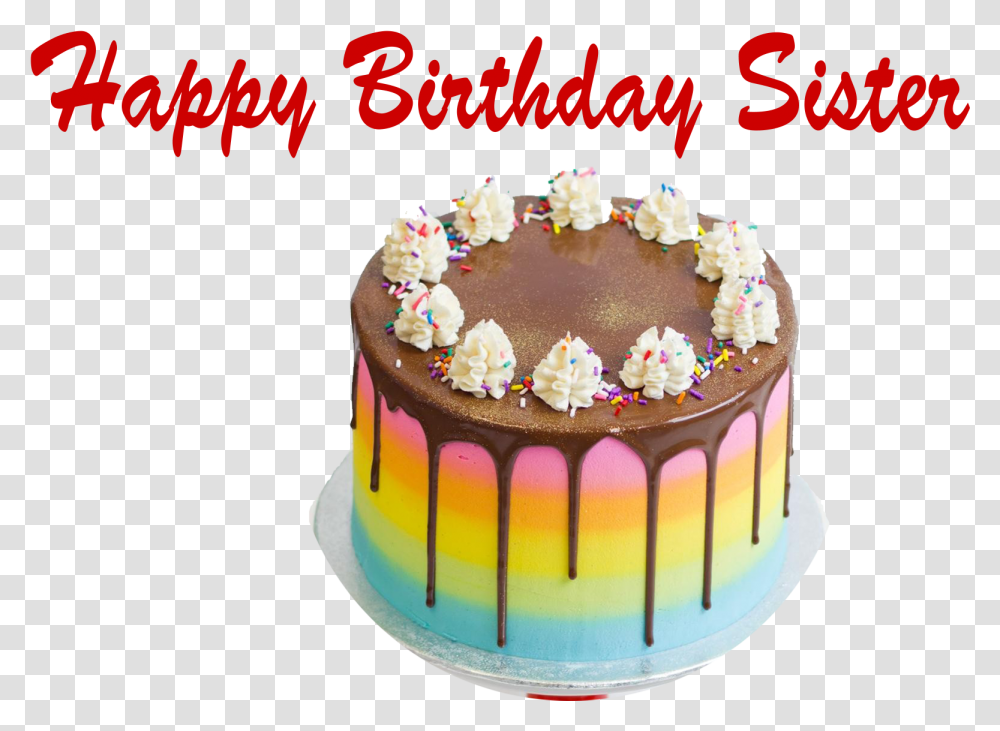 Happy Birthday Sister Photo Happy Birthday Di Images Hd, Birthday Cake, Dessert, Food Transparent Png