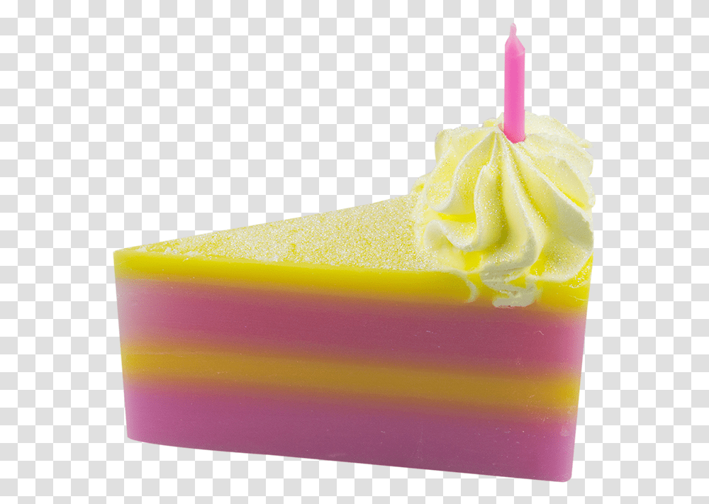 Happy Birthday Soap Cake Slice Decorative The Happy Birthday Cake Slice, Dessert, Food, Cream, Creme Transparent Png