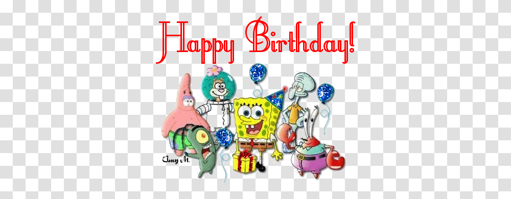 Happy Birthday Spongebob Happy 2nd Birthday Spongebob, Poster, Advertisement, Parade, Crowd Transparent Png