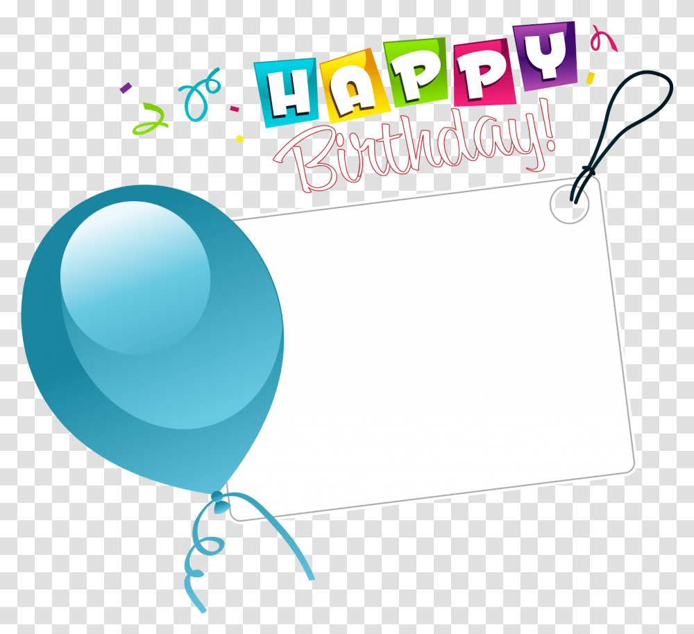 Happy Birthday Sticker, Balloon Transparent Png