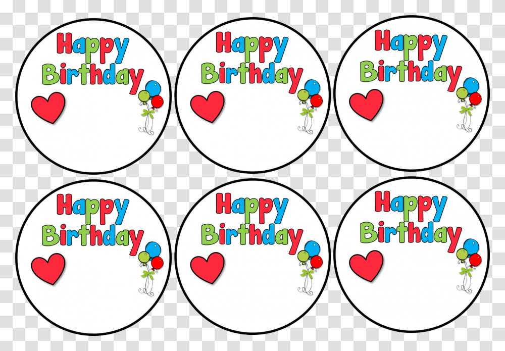 Happy Birthday Sticker Template, Label, Dessert Transparent Png