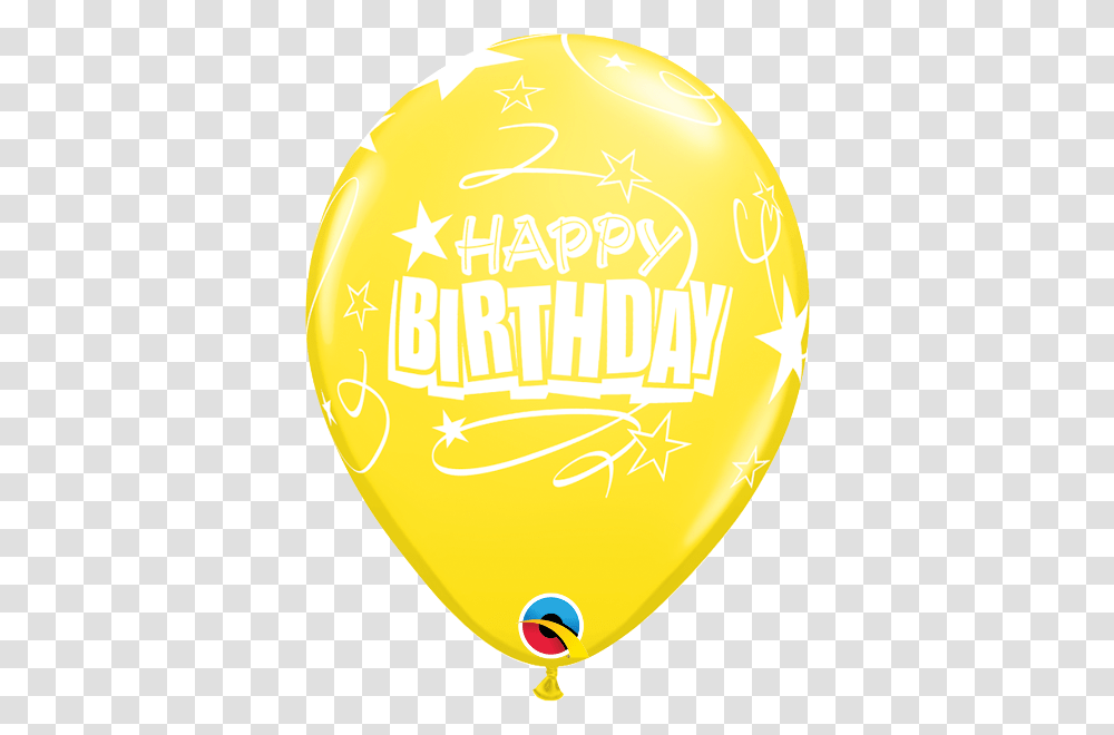 Happy Birthday Streamers & Stars Yellow 11 Balloons Birthday Boy Yellow, Aircraft, Vehicle, Transportation Transparent Png