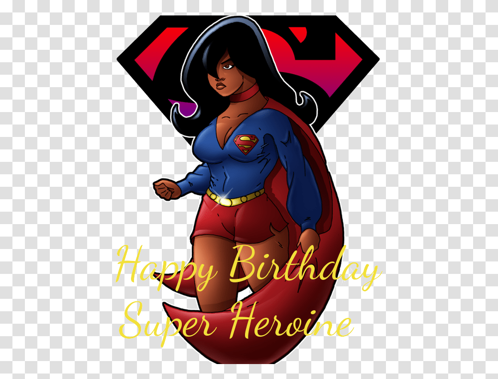Happy Birthday Super Heroine Black Supergirl, Person, Book Transparent Png