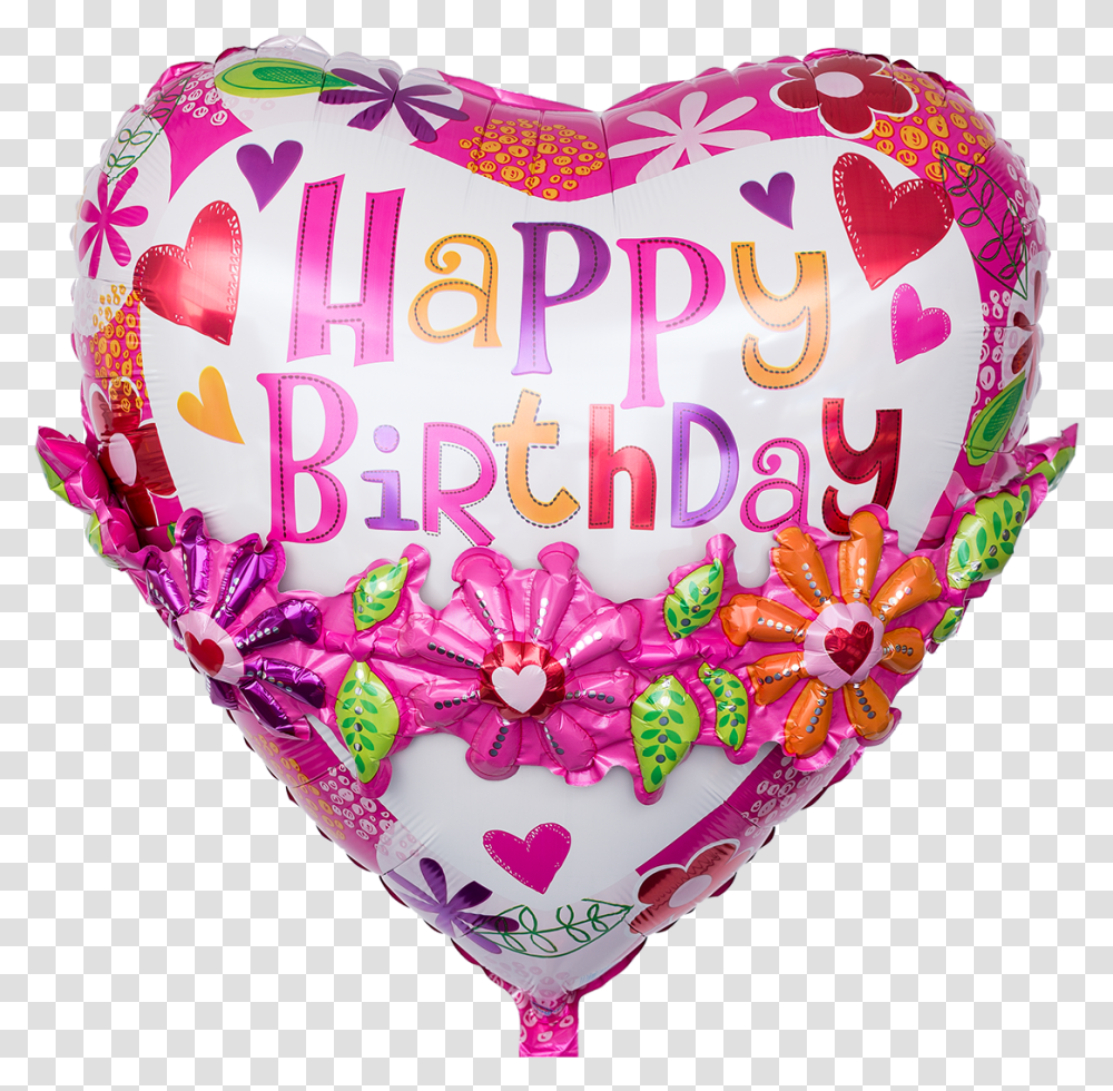 Happy Birthday Text 3d Giftsforsubs Balloon, Birthday Cake, Dessert, Food, Heart Transparent Png