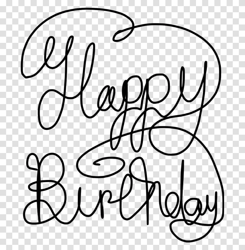 Happy Birthday Text Art Happy Birthday Text Black, Handwriting, Alphabet, Calligraphy, Letter Transparent Png